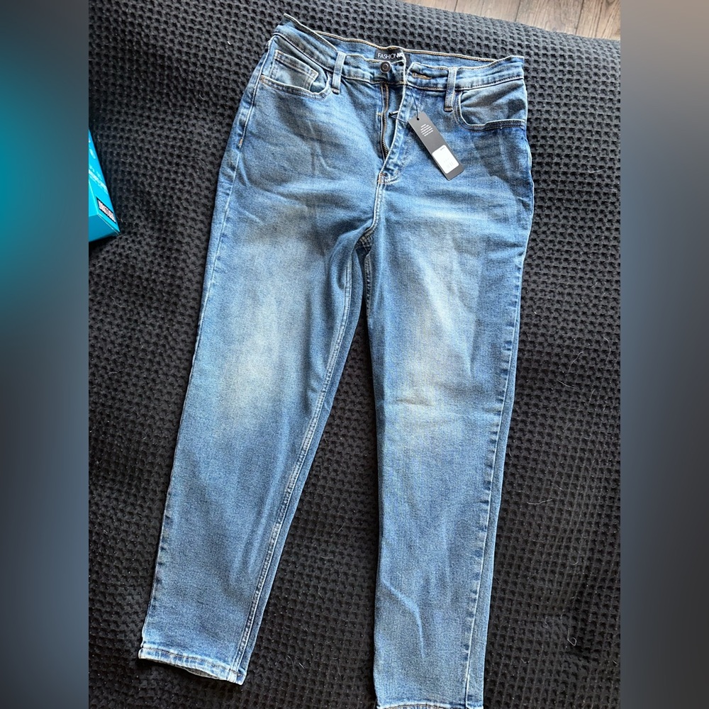 Fashion Nova I Got It From My Mama Jeans- Medium Wash